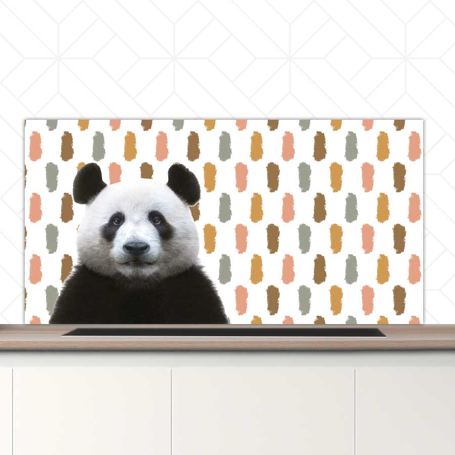 Spatscherm - Funny panda vlekken