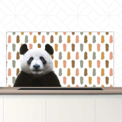 Spatscherm - Funny panda vlekken