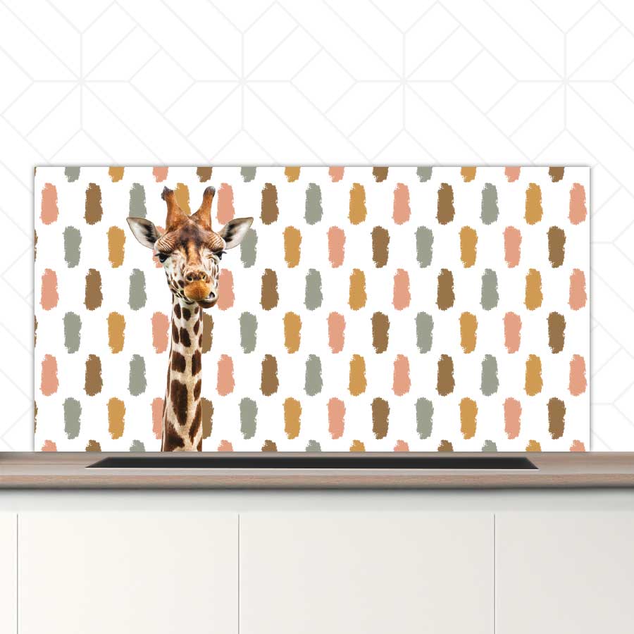 Spatscherm - Funny giraf vlekken