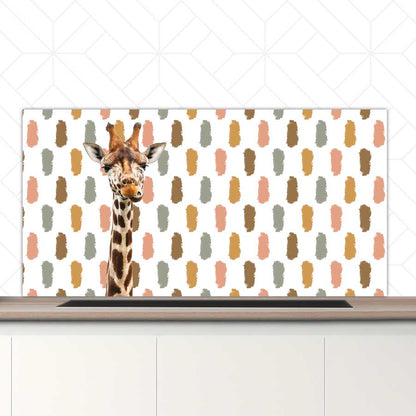 Spatscherm - Funny giraf vlekken