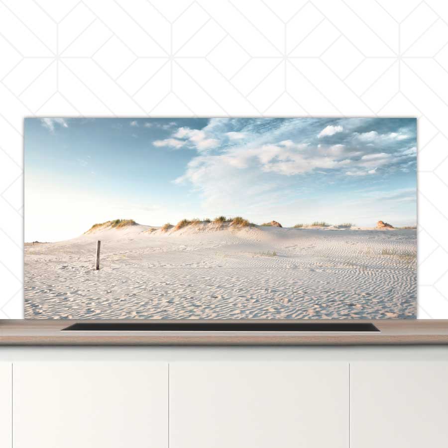 Spatscherm - Zandduin zonsondergang