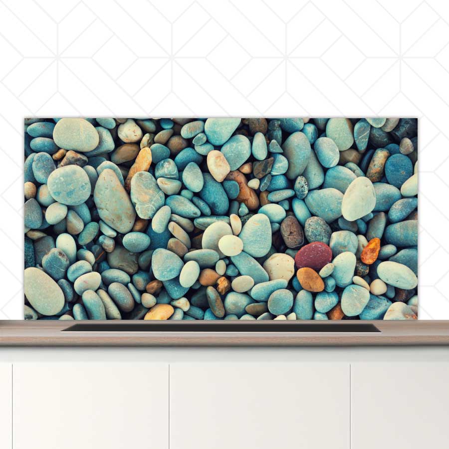 Spatscherm - Stenen strand