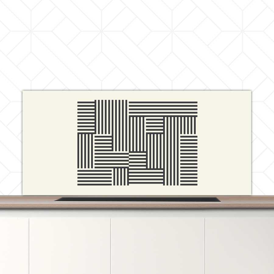 Spatscherm - Bauhaus lijnen