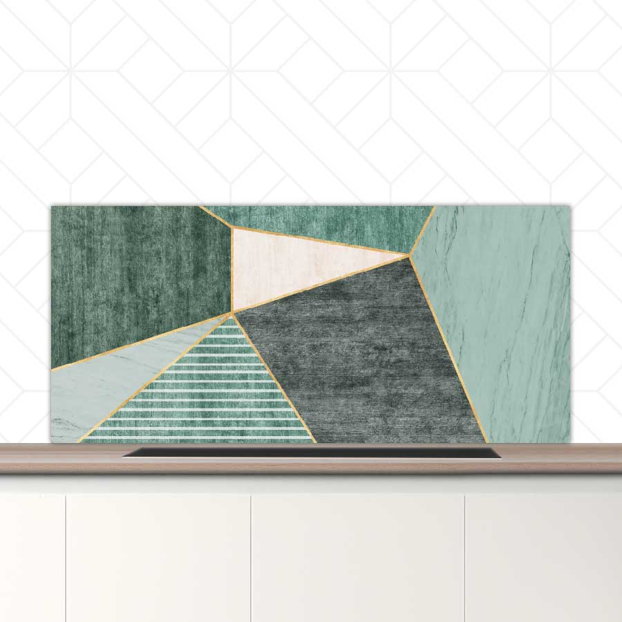 Spatscherm - Groene rechthoeken