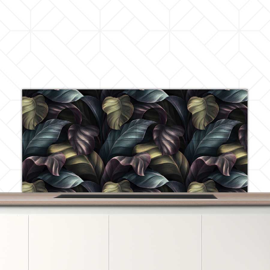 Spatscherm - Tropische bladeren