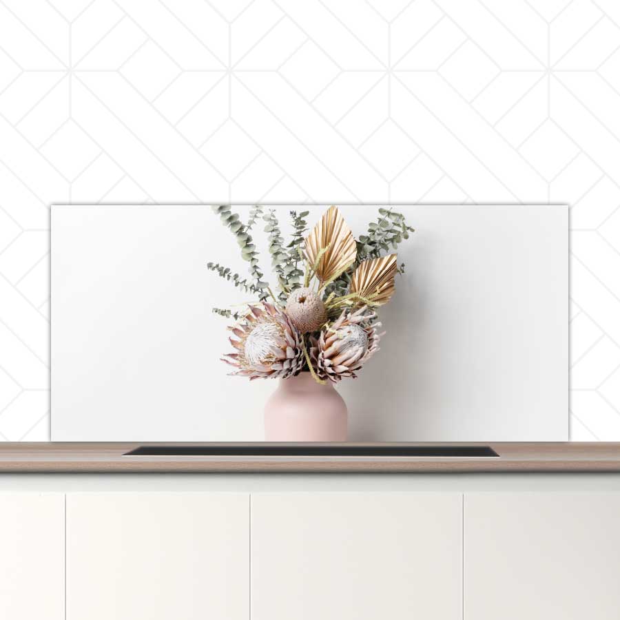 Spatscherm - Gedroogde bloemen