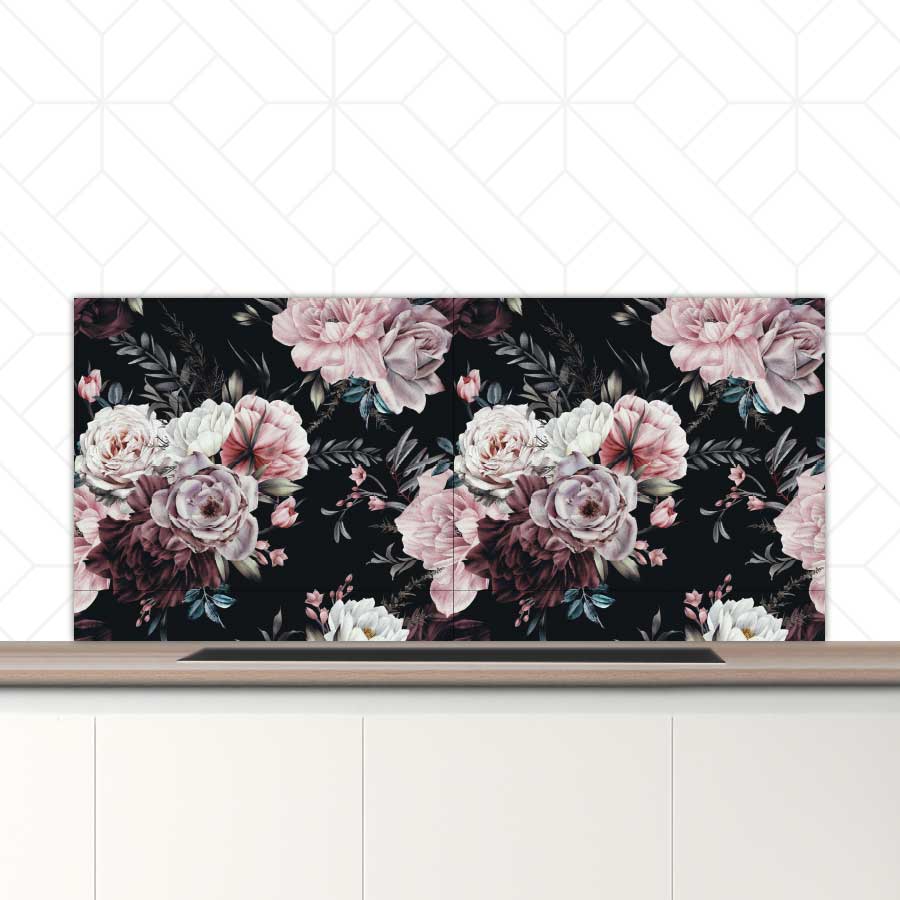 Spatscherm - Floral roze