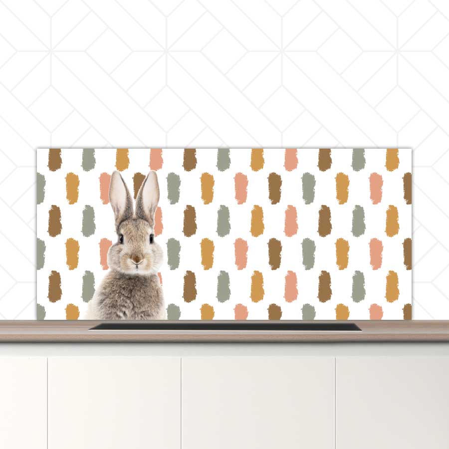 Spatscherm - Funny konijn vlekken