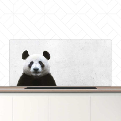 Spatscherm - Funny panda beton