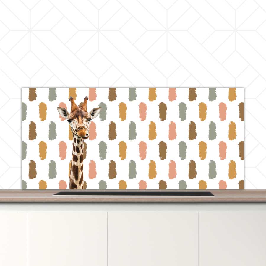 Spatscherm - Funny giraf vlekken