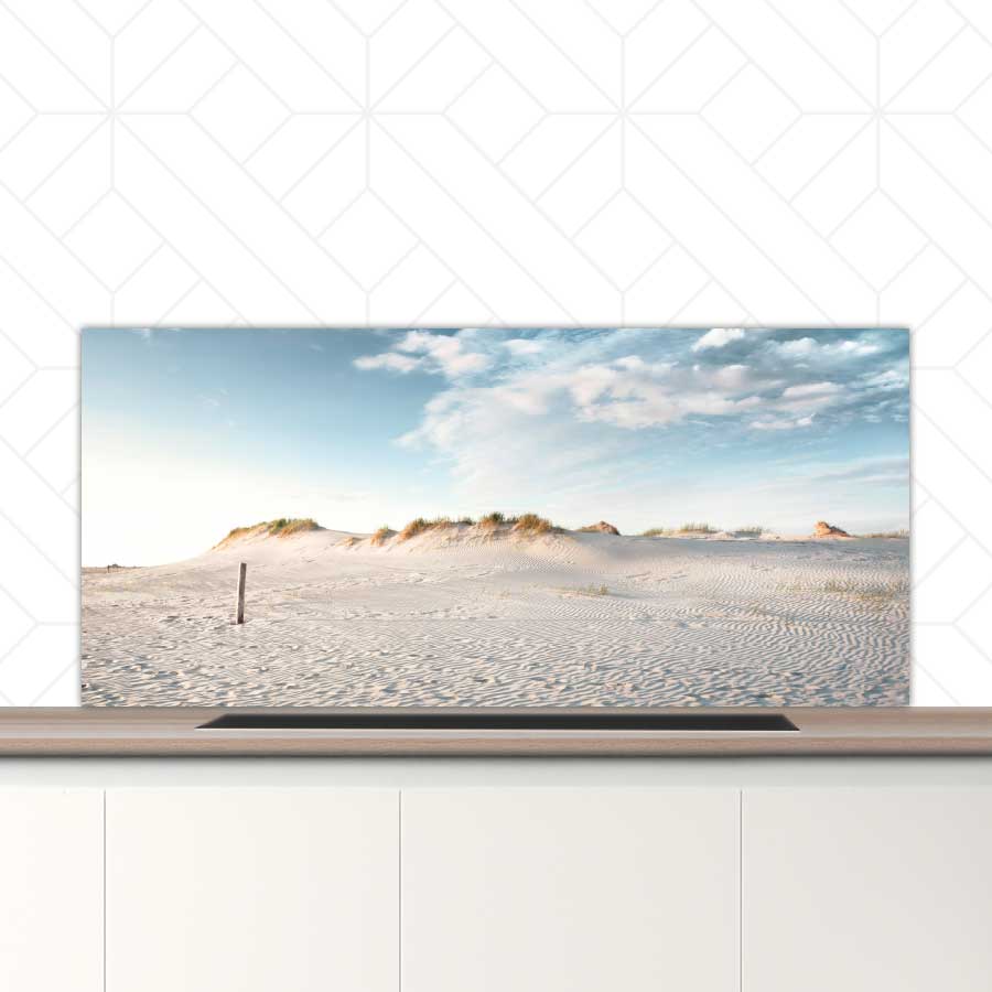 Spatscherm - Zandduin zonsondergang