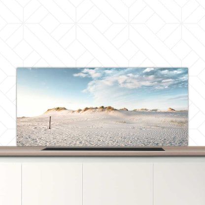 Spatscherm - Zandduin zonsondergang