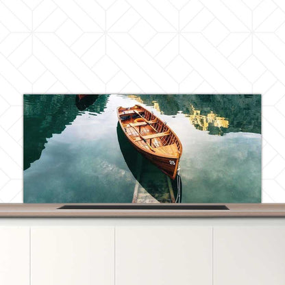 Spatscherm - Boten op een meer