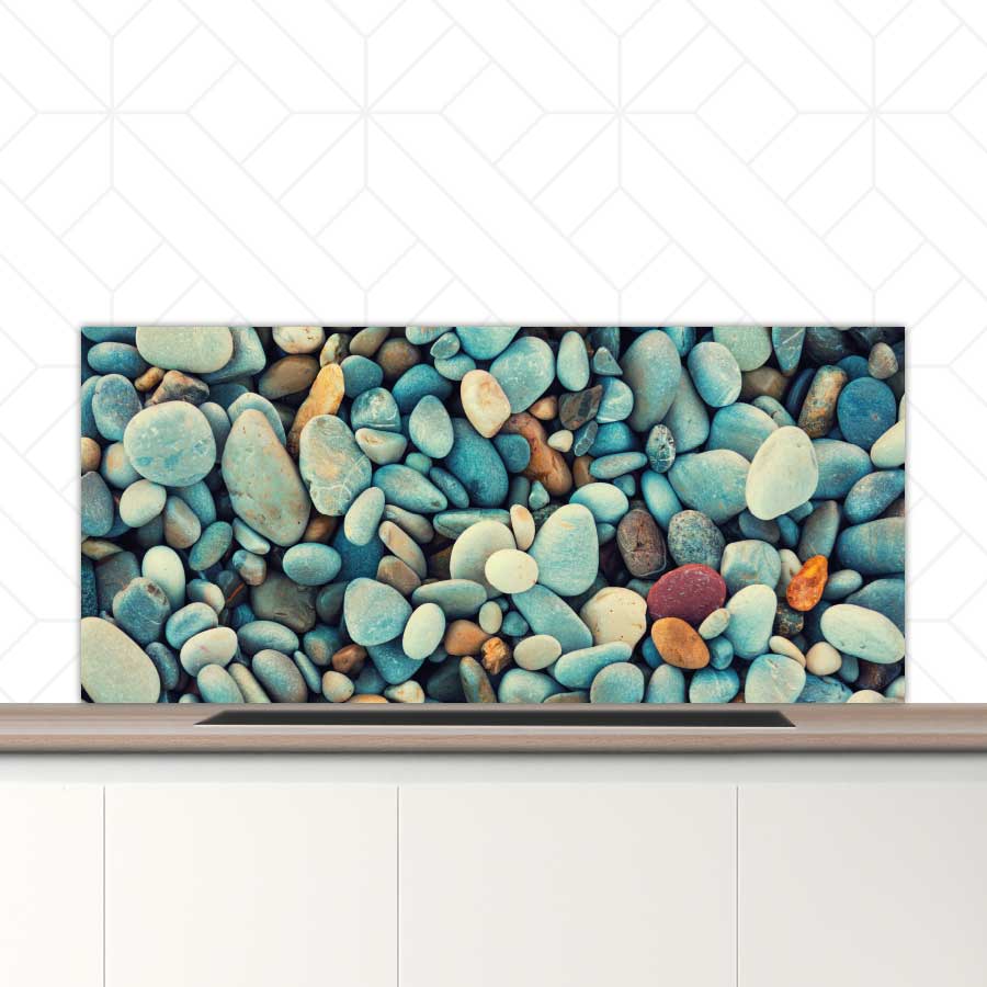 Spatscherm - Stenen strand