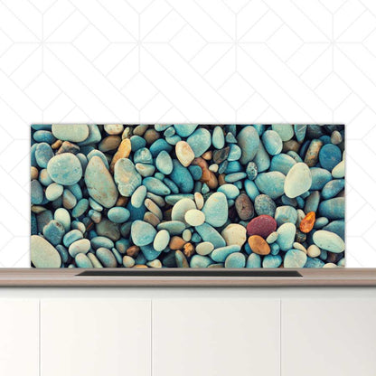 Spatscherm - Stenen strand