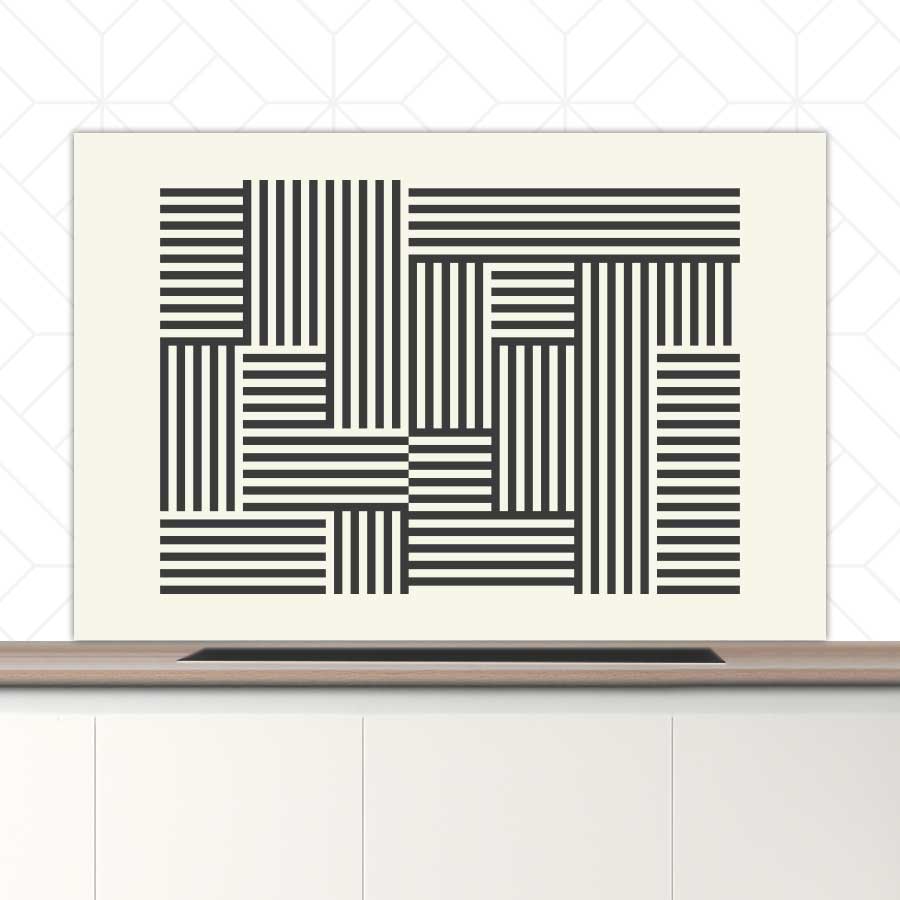 Spatscherm - Bauhaus lijnen