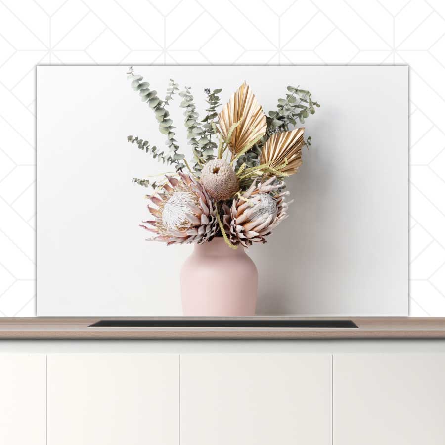 Spatscherm - Gedroogde bloemen