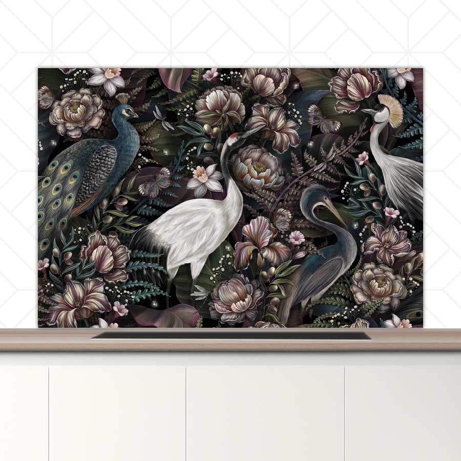 Spatscherm - Tropische vogels