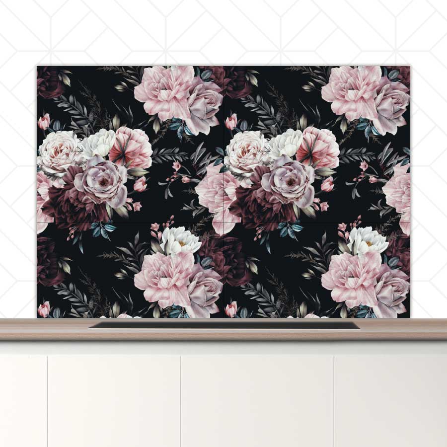 Spatscherm - Floral roze