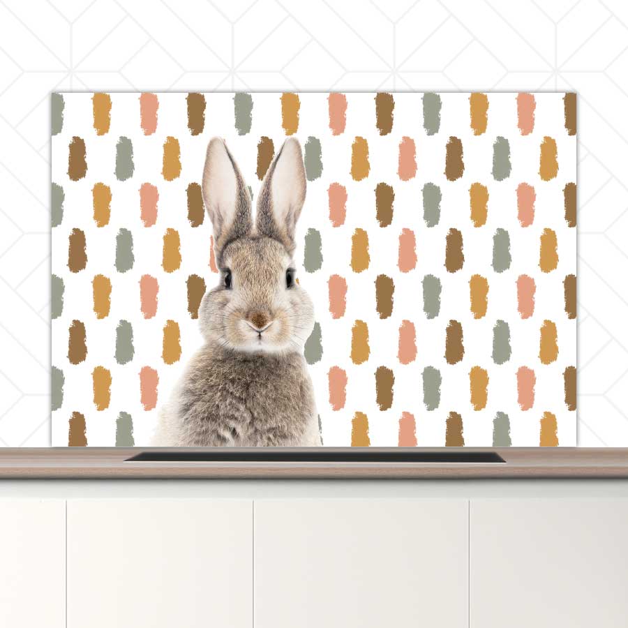 Spatscherm - Funny konijn vlekken