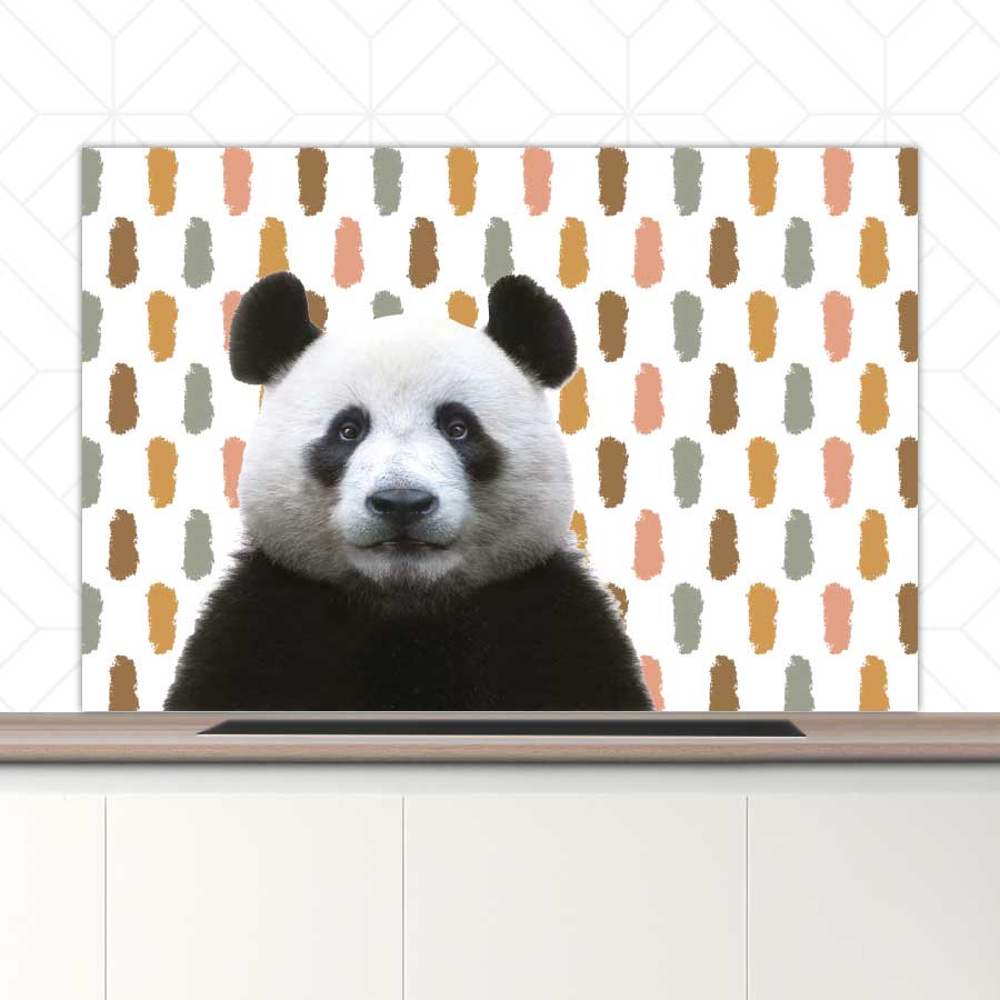 Spatscherm - Funny panda vlekken