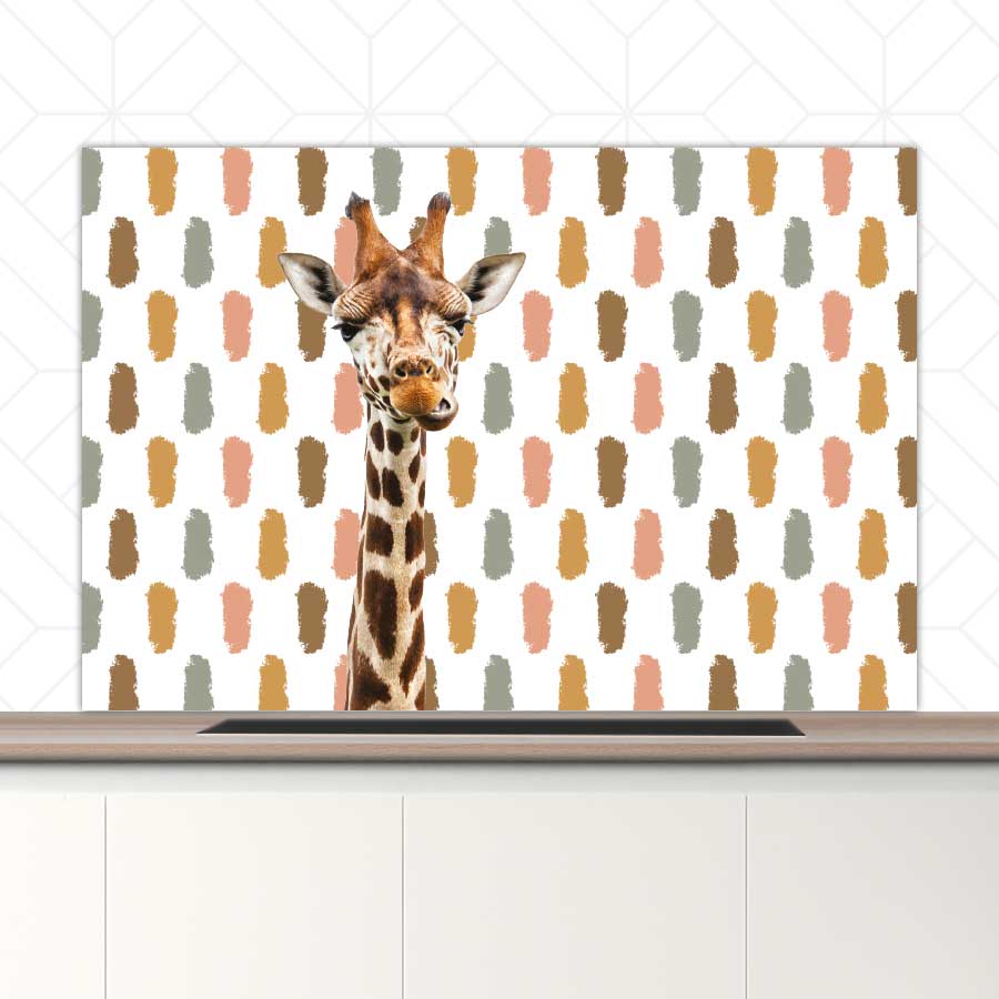 Spatscherm - Funny giraf vlekken