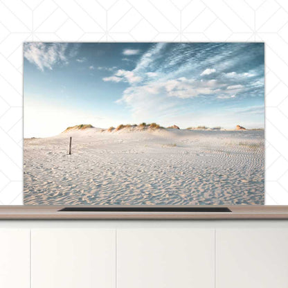 Spatscherm - Zandduin zonsondergang