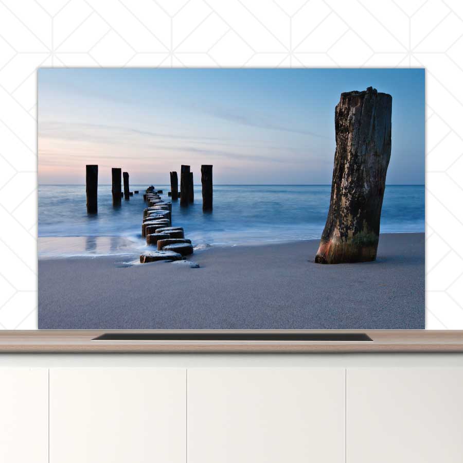 Spatscherm - Golfbreker op het strand