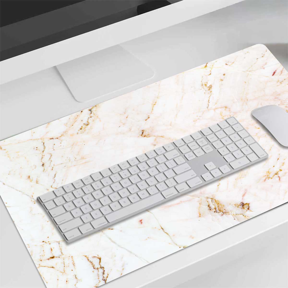 Bureau Onderlegger - Marmer natuurlijk wit