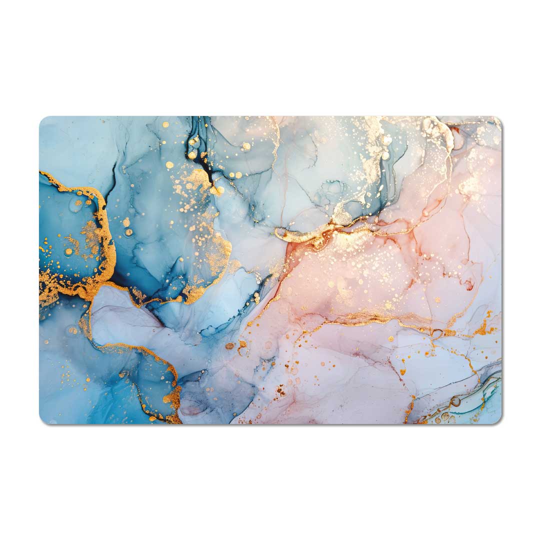 Bureau Onderlegger - Marmer blauw-roze