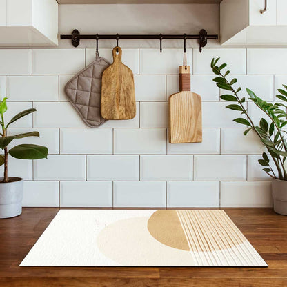 Inductie beschermer - Japandi Minimal beige