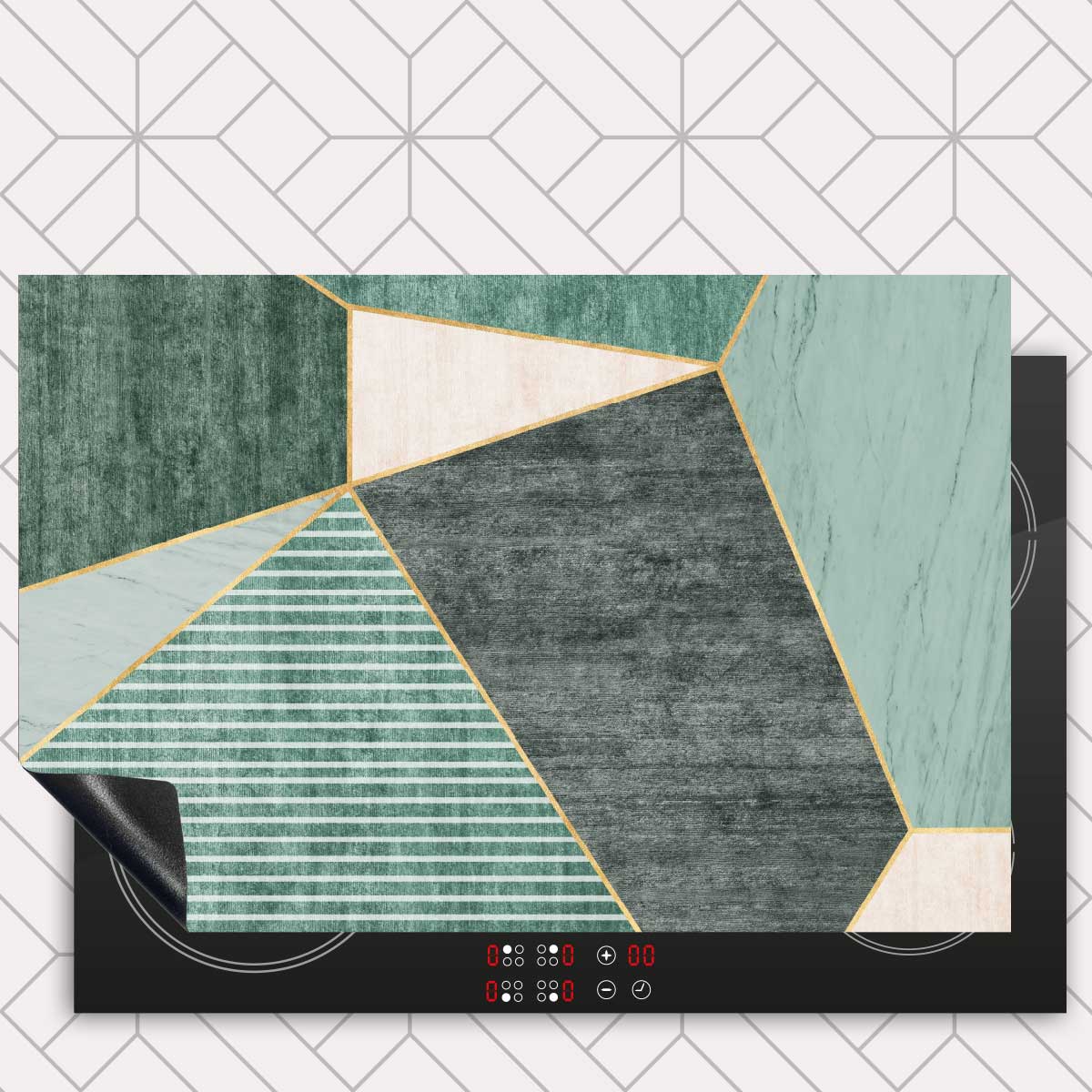 Inductie beschermer - Groene rechthoeken