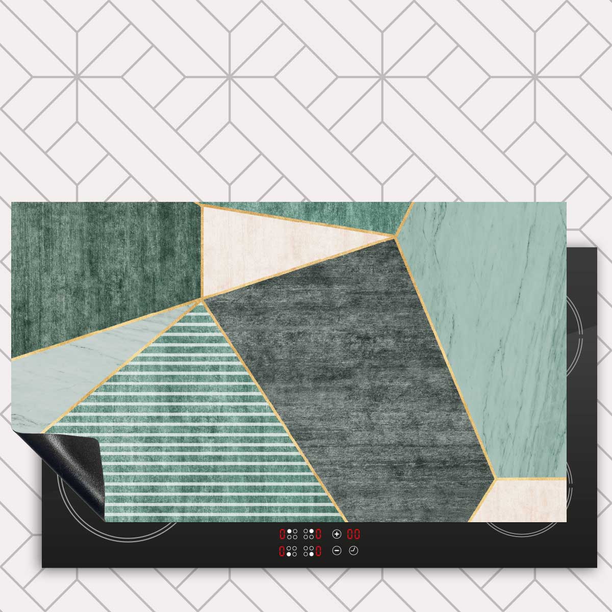 Inductie beschermer - Groene rechthoeken