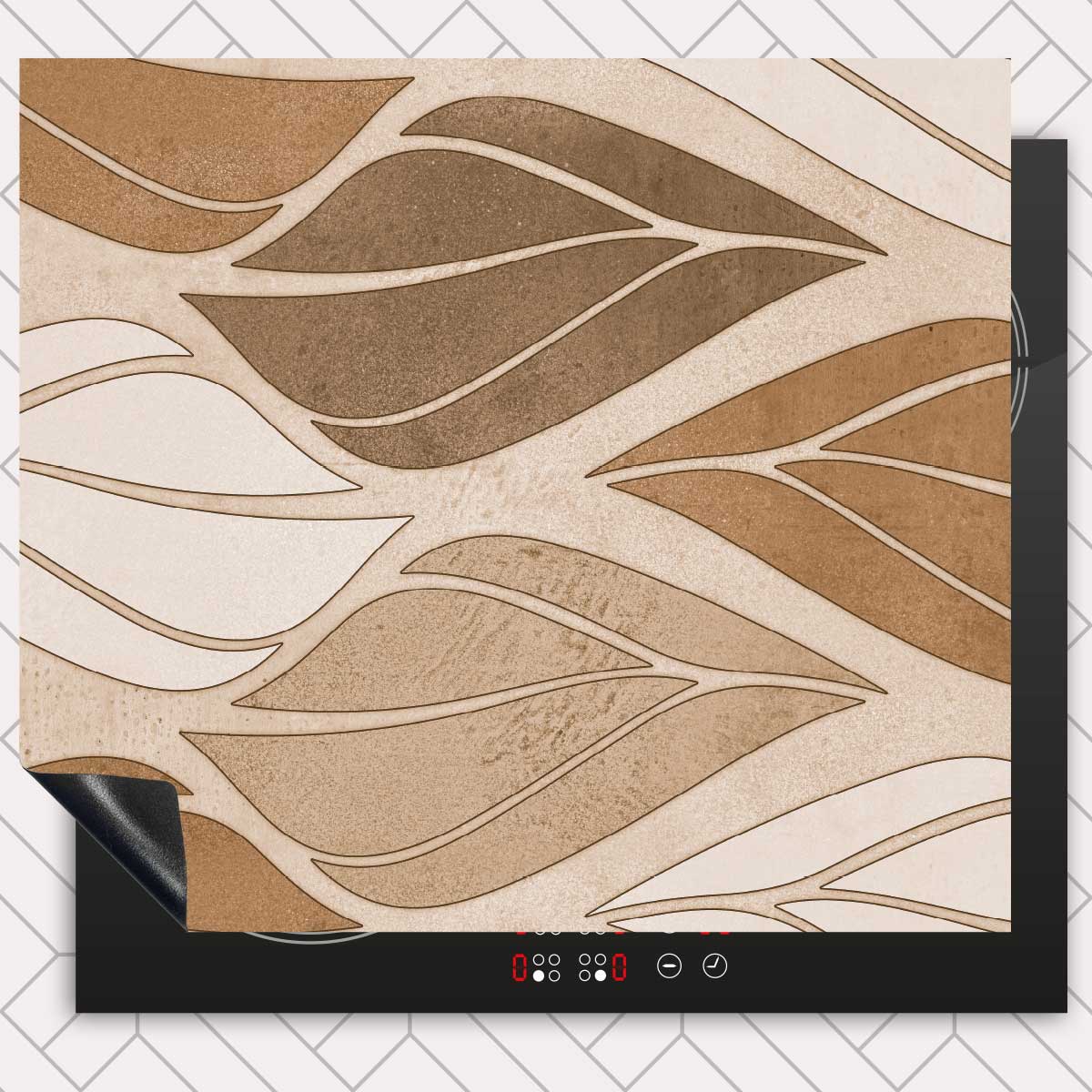 Inductie beschermer - Golvende bladeren