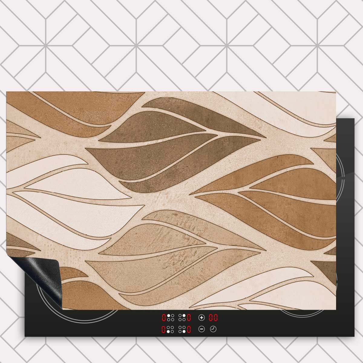 Inductie beschermer - Golvende bladeren