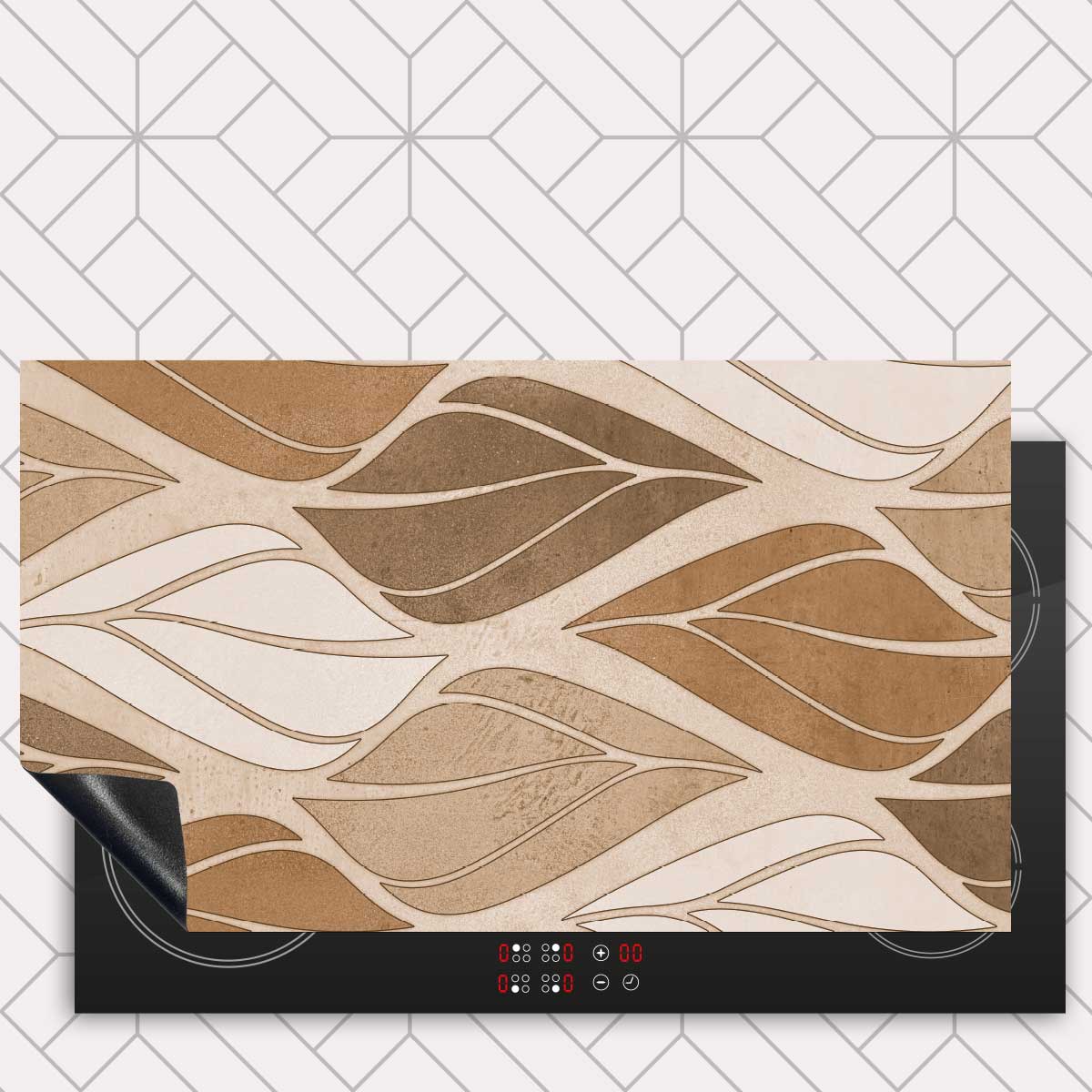 Inductie beschermer - Golvende bladeren