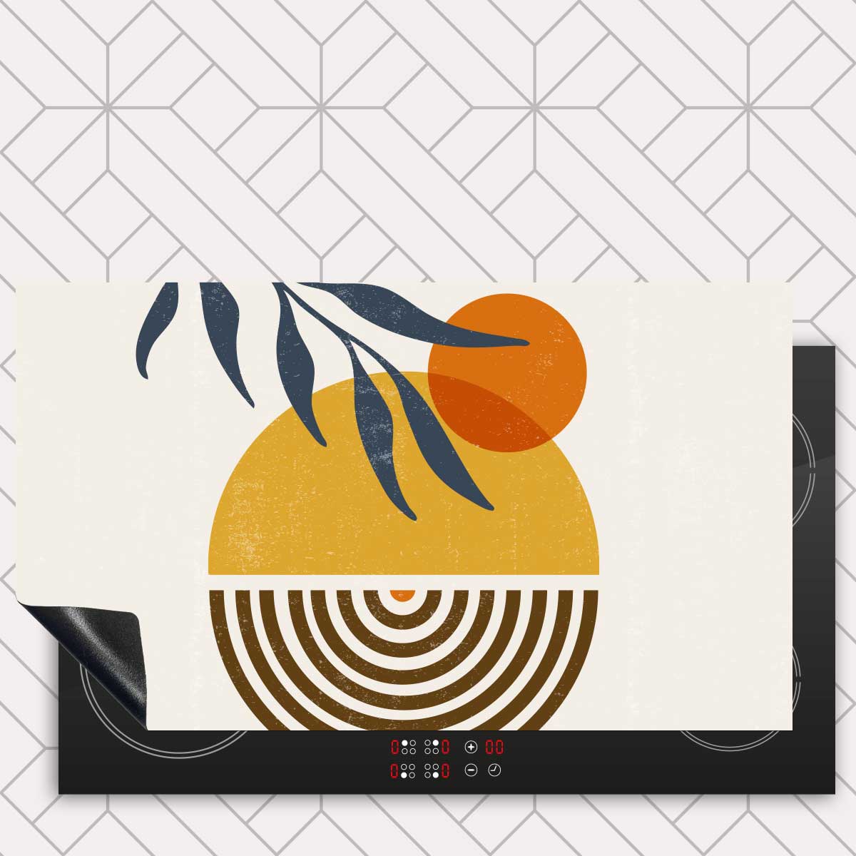 Inductie beschermer - Boho zonsondergang