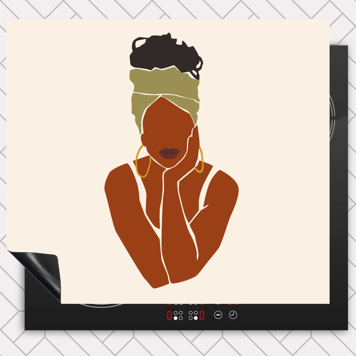 Inductie beschermer - Afrikaanse vrouw