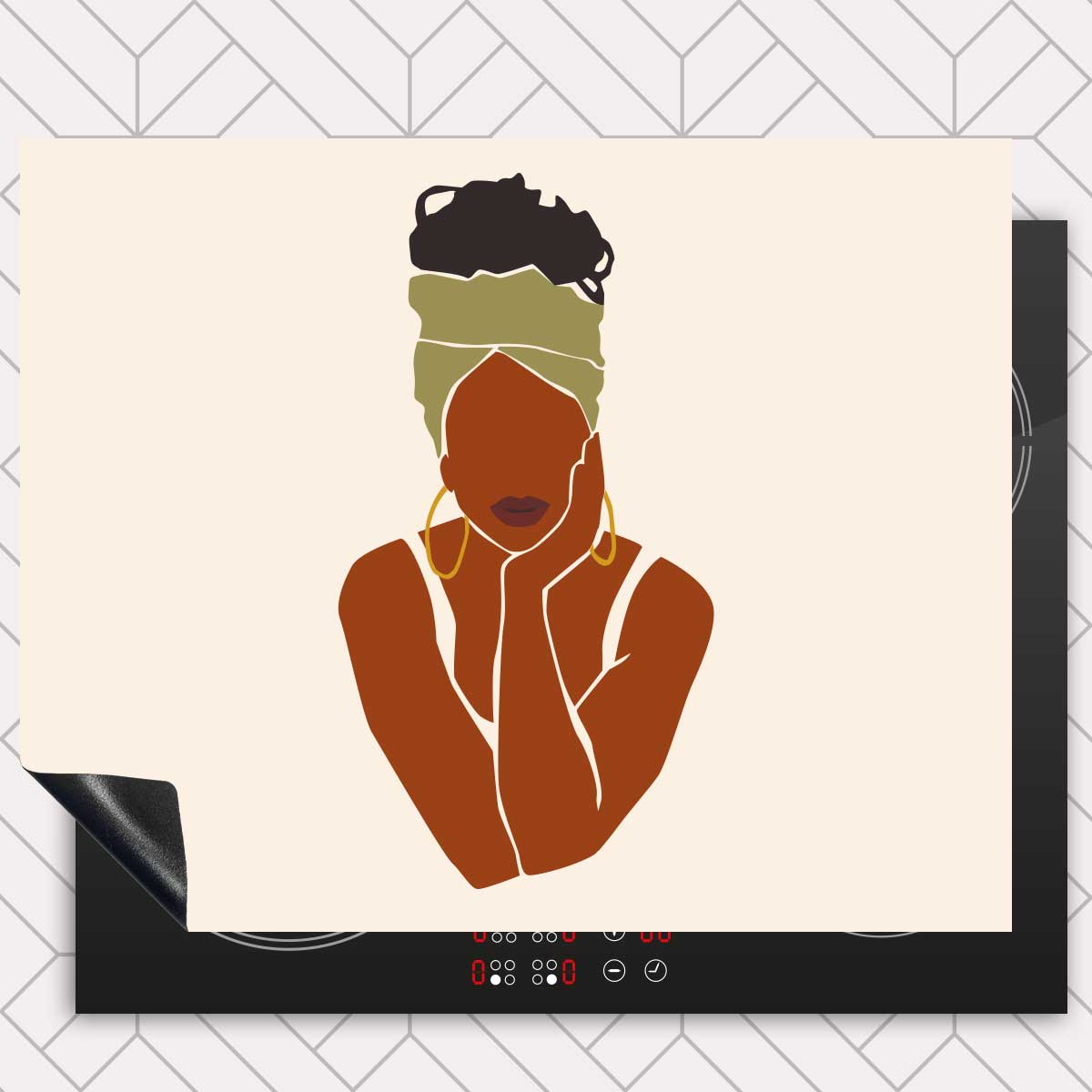 Inductie beschermer - Afrikaanse vrouw