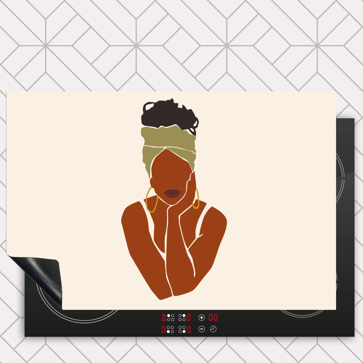 Inductie beschermer - Afrikaanse vrouw