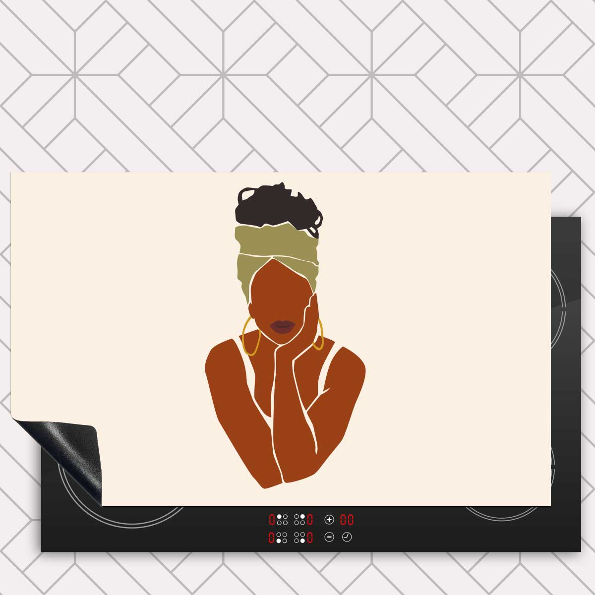 Inductie beschermer - Afrikaanse vrouw