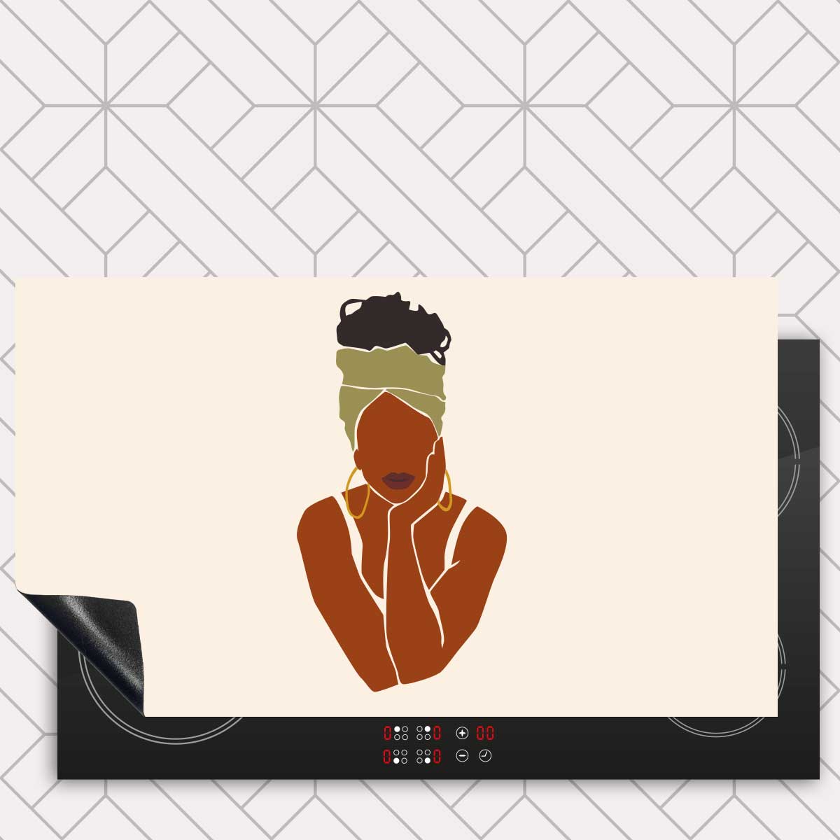 Inductie beschermer - Afrikaanse vrouw