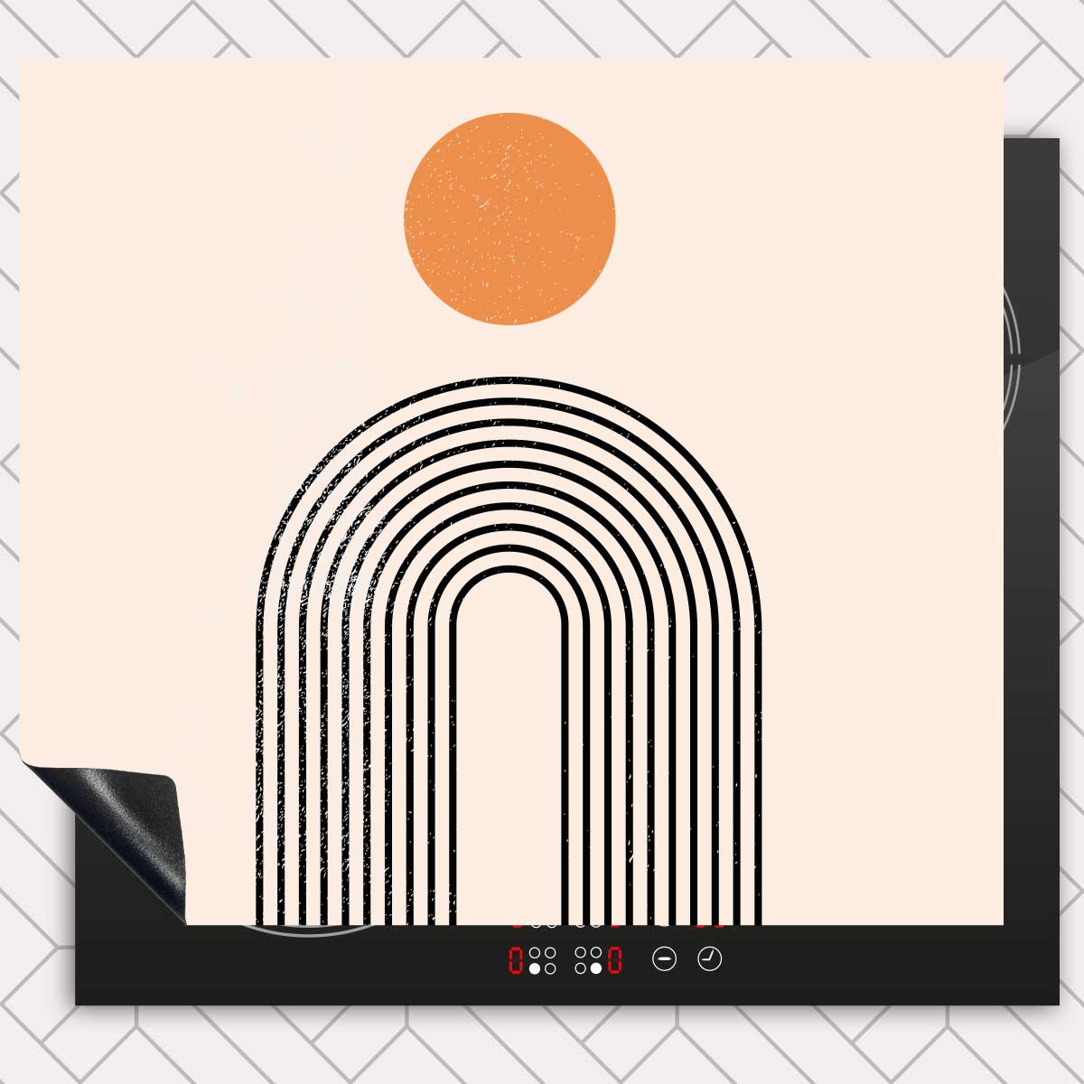 Inductie beschermer - Boho Regenboog