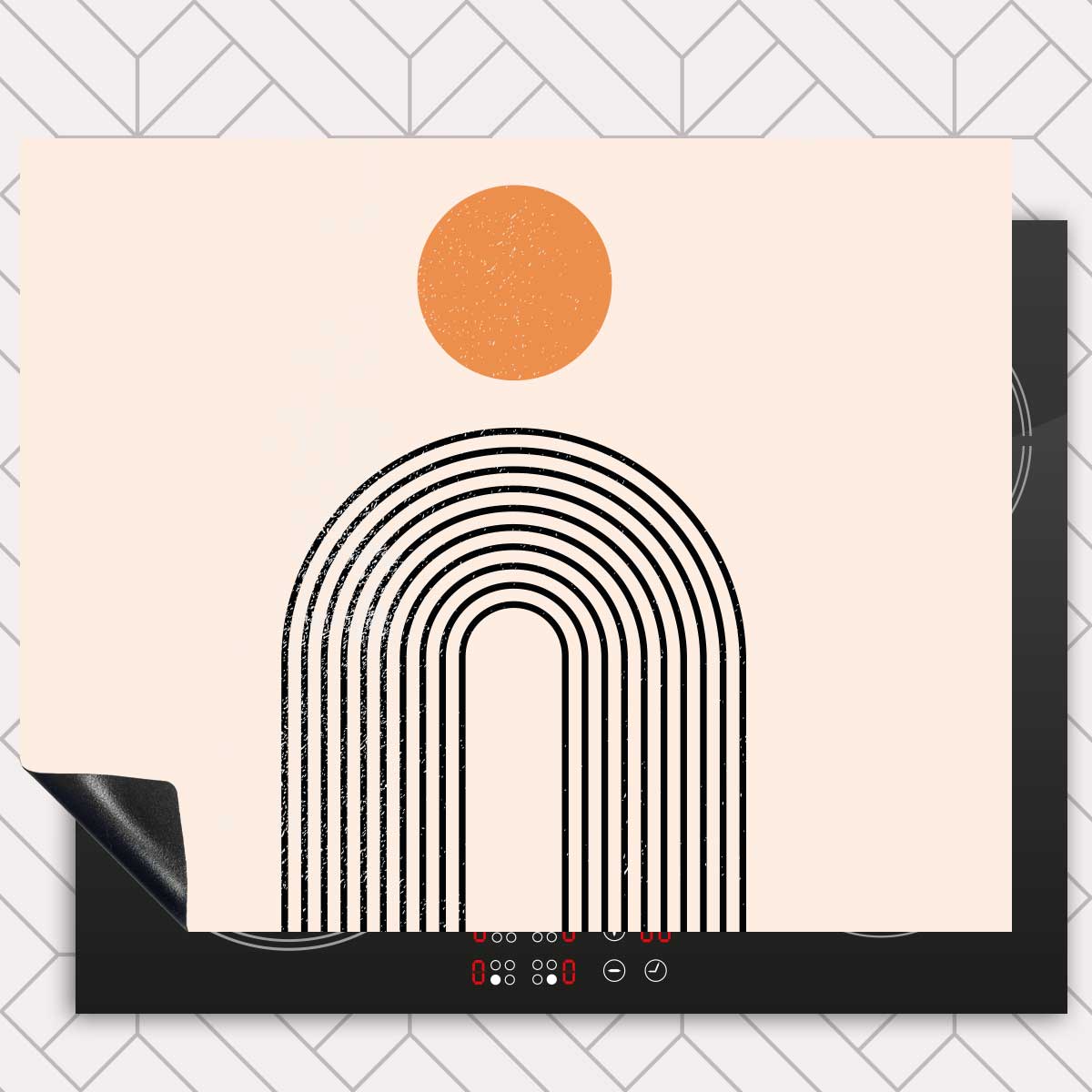 Inductie beschermer - Boho Regenboog