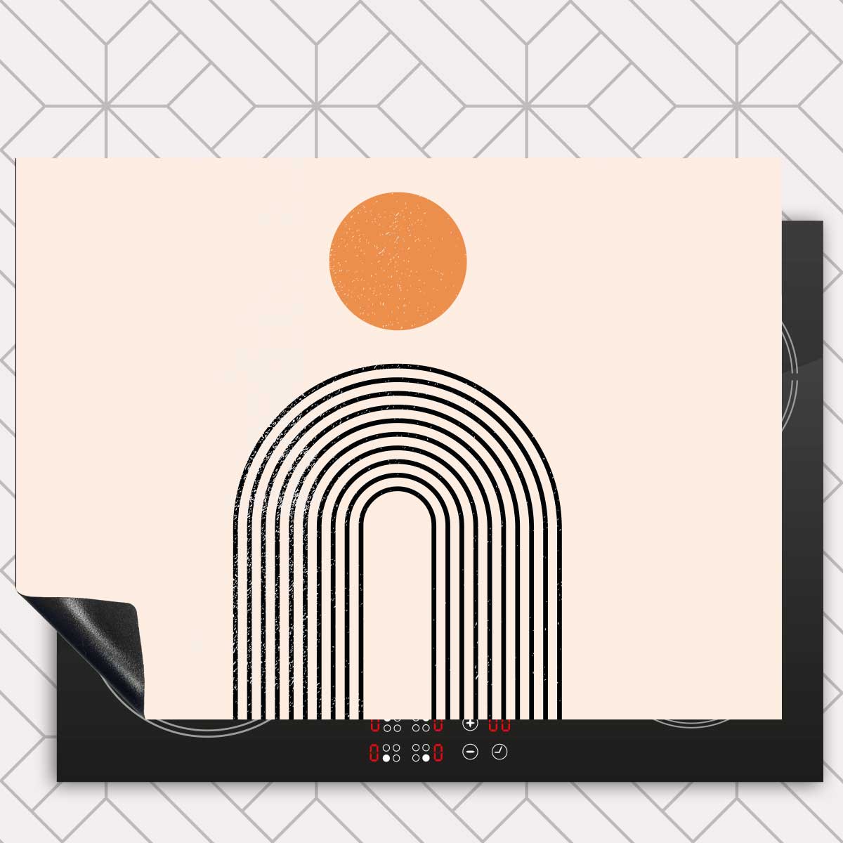 Inductie beschermer - Boho Regenboog