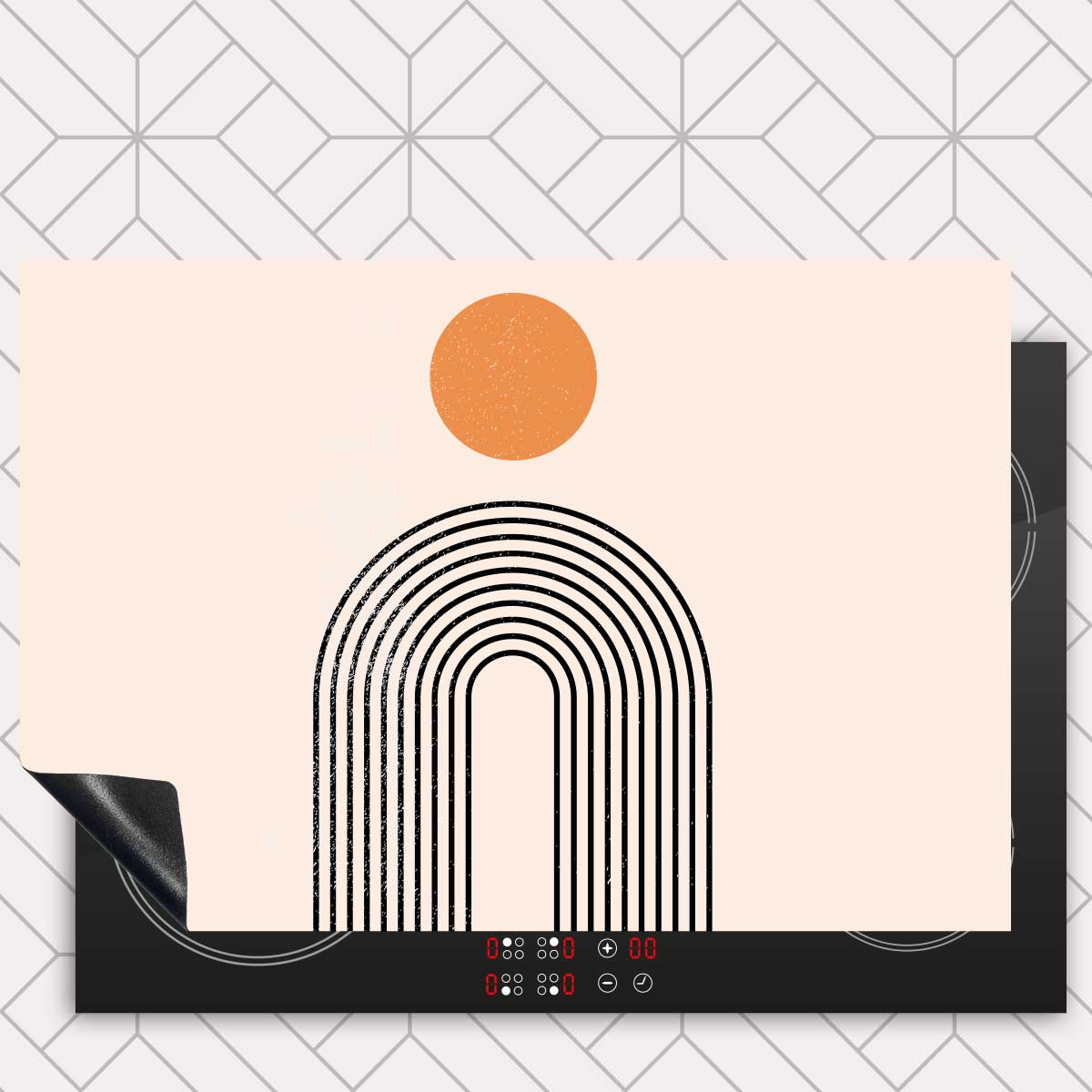 Inductie beschermer - Boho Regenboog