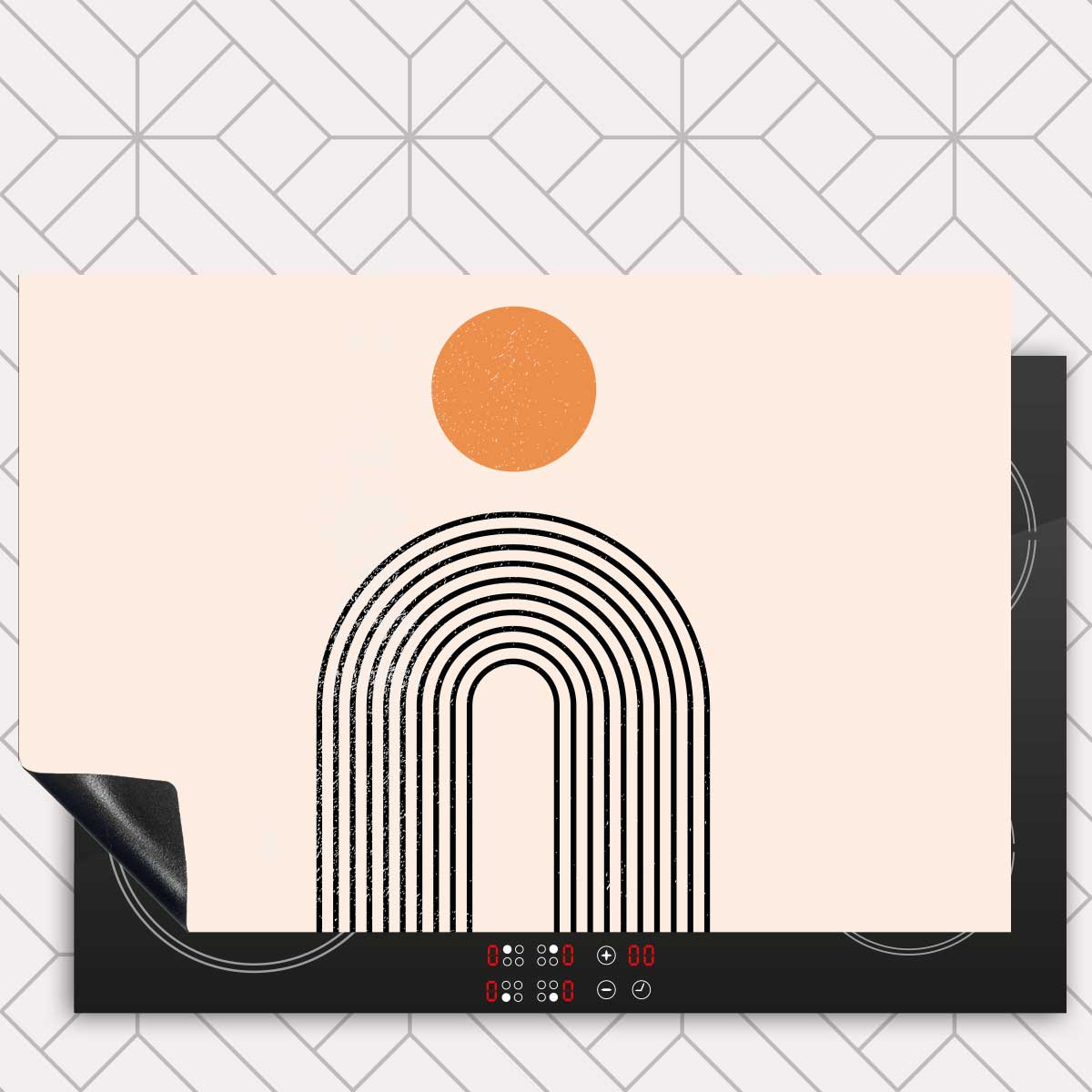 Inductie beschermer - Boho Regenboog