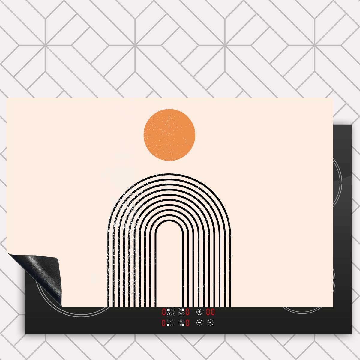 Inductie beschermer - Boho Regenboog