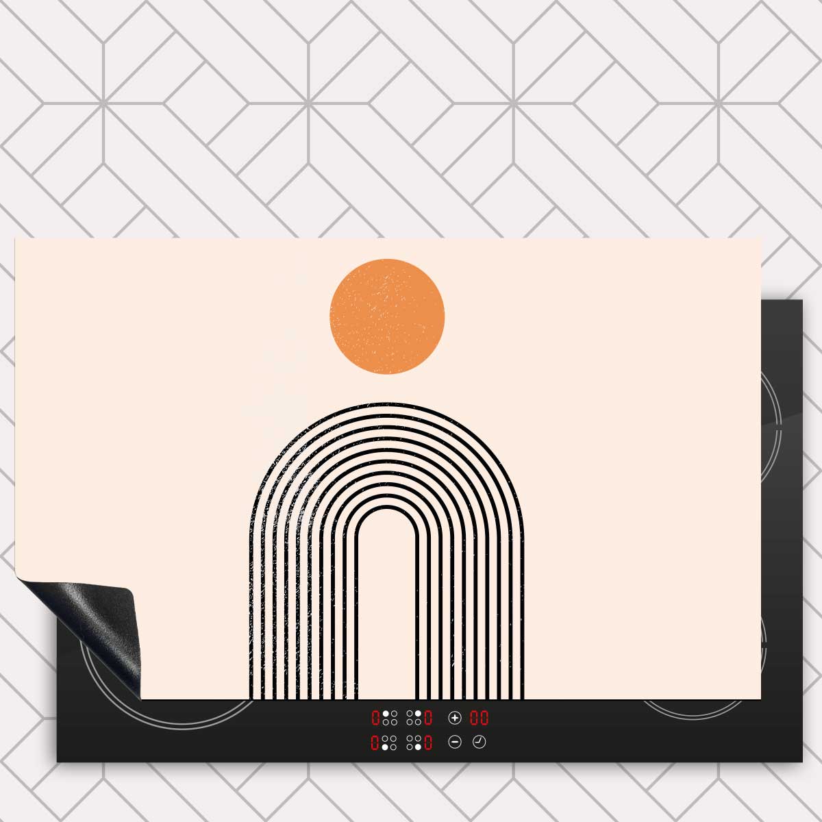 Inductie beschermer - Boho Regenboog