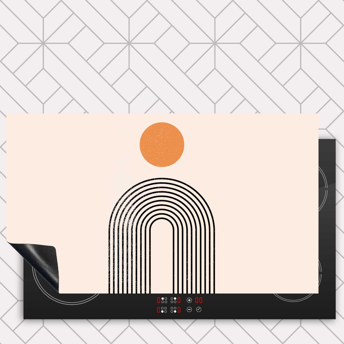 Inductie beschermer - Boho Regenboog